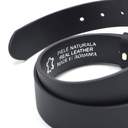 curea barbati piele naturala crupon negru1