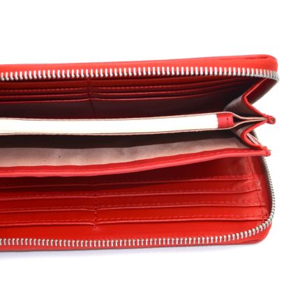 portmoneu dama piele rosu fermoar1