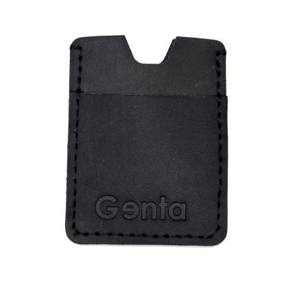 card holder handmade huse card piele naturala negru