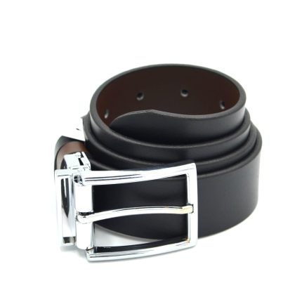 curea barbati 2 fete piele maro si negru catarama reversibila10