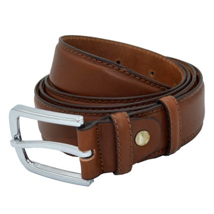 curea barbati piele maro cusuta