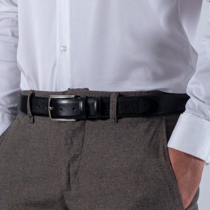 curea de barbati piele naturala neagra bombeu