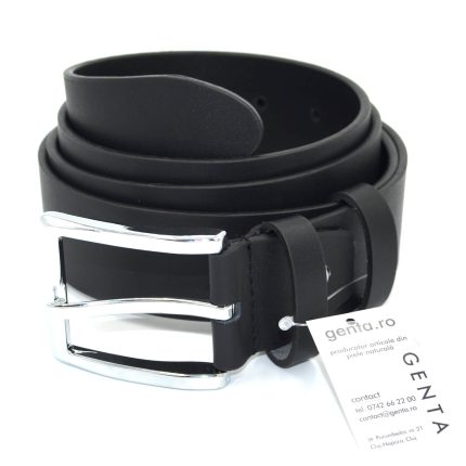 curea de barbati piele naturala neagra crupon