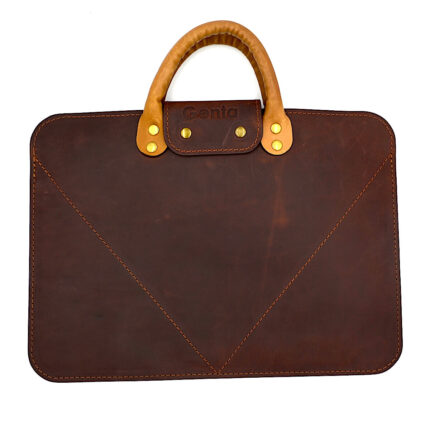 gentuta vintage maro piele laptop 13 tableta