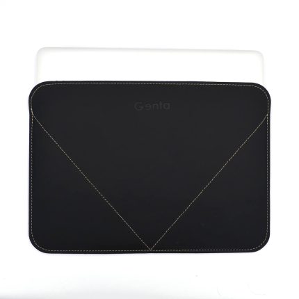 husa laptop macbook 13 piele neagra3