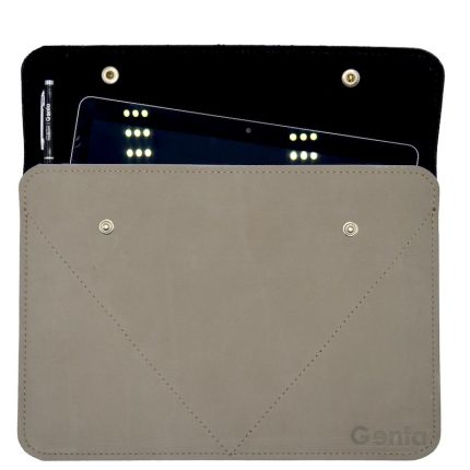 husa tableta gri piele naturala tableta universala 10 11″1