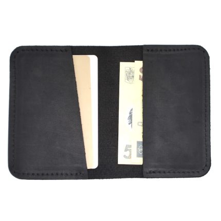 portcard piele naturala negru1