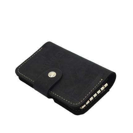 portchei negru piele handmade husa chei carduri7