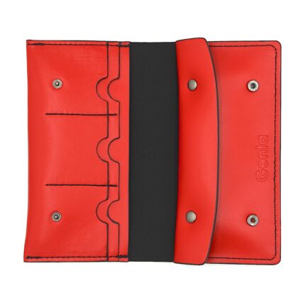 portmoneu dama piele rosu fin