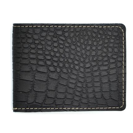 portofel barbati piele neagra texturata