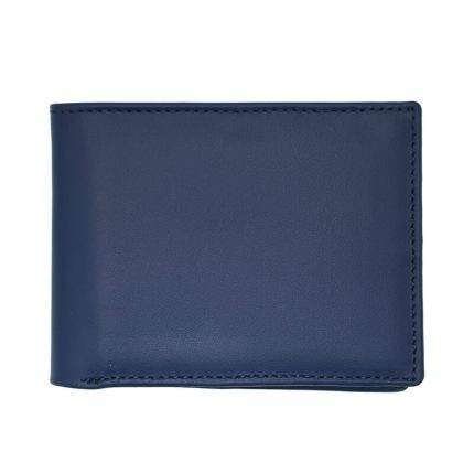 portofel slim barbati albastru piele