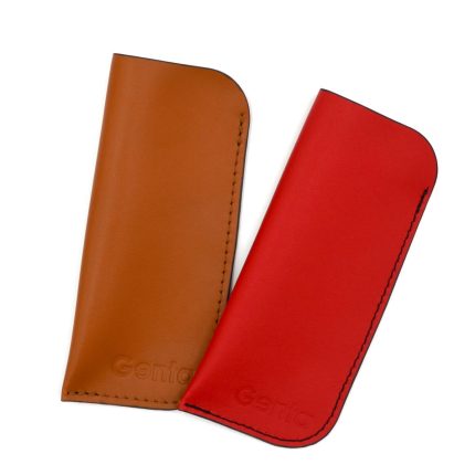 toc ochelari piele naturala rosie maro etui