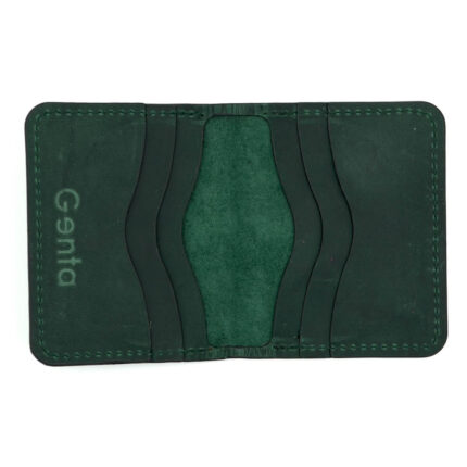 portofel piele minimalist slim verde1