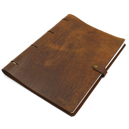 agenda A4 piele maro vintage1