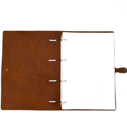 agenda A4 piele maro vintage2