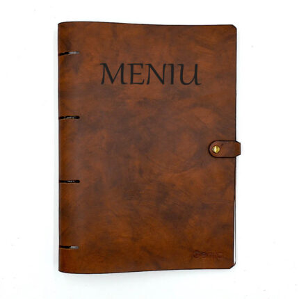 meniu restaurant A4 piele naturala maro HORECA12