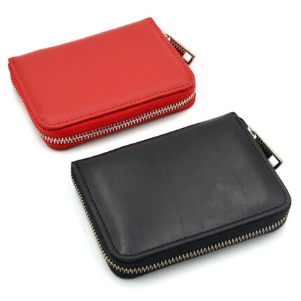 portmonee mici dama piele neagra rosie