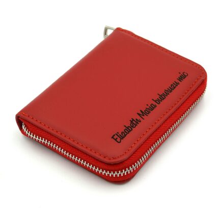 portmoneu dama rosu personalizat