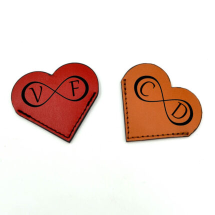 semn carte inimioare piele naturala