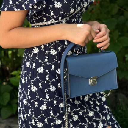 geanta dama piele albastru inchis eleganta1