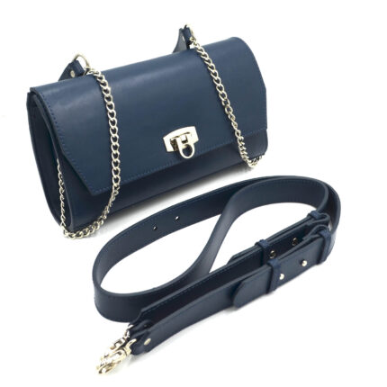 geanta de umar dama lux piele naturala albastru inchis navi2