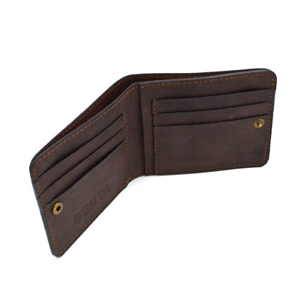 portofel barbat piele maro vintage inchidere interioara1